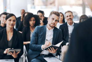 class of professionals learning